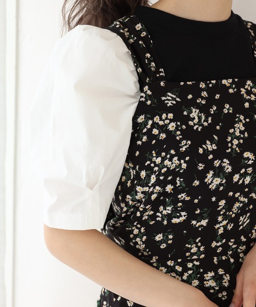 one after another NICE CLAUP(ワンアフターアナザーナイスクラップ)の「【WEB限定】バックリボンミニサロペット(サロペット/オーバーオール・レディース・ブラック/ブラック系その他/ベージュ系その他/チェック・FREE)」の12枚目の写真