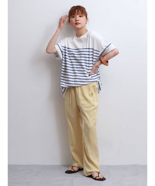 Ungrid（アングリッド）の「ビッグボーダーTee（Tシャツ/カットソー・レディース・ベージュ/ブルー/サーモンピンク・FREE）」の21枚目の写真