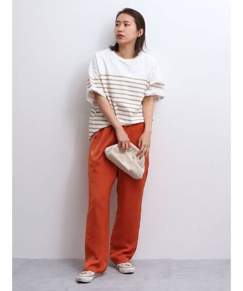 Ungrid（アングリッド）の「ビッグボーダーTee（Tシャツ/カットソー・レディース・ベージュ/ブルー/サーモンピンク・FREE）」の19枚目の写真