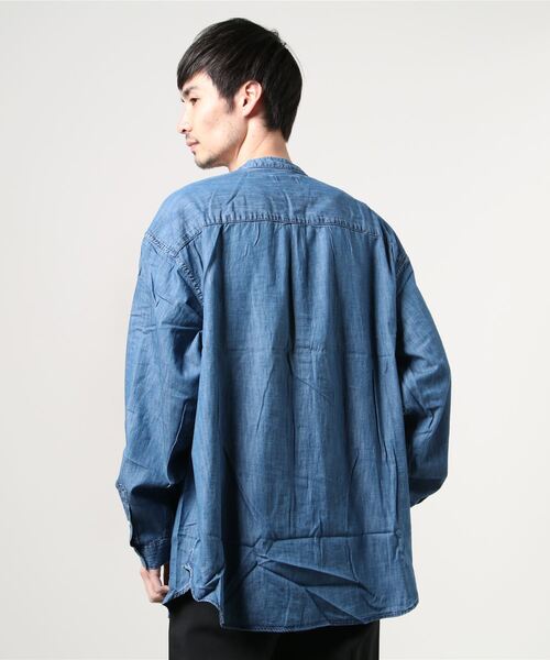 GAP(ギャップ)の「長袖リラックスシャツ --(シャツ/ブラウス・メンズ・ライトインディゴブルー・M/L/XS/S/XL)」の2枚目の写真