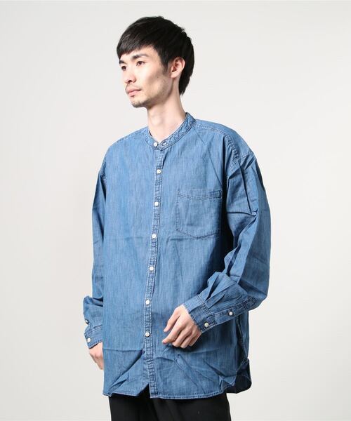 GAP(ギャップ)の「長袖リラックスシャツ --(シャツ/ブラウス・メンズ・ライトインディゴブルー・M/L/XS/S/XL)」の4枚目の写真
