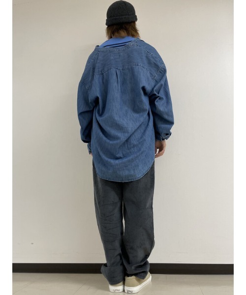 GAP(ギャップ)の「長袖リラックスシャツ --(シャツ/ブラウス・メンズ・ライトインディゴブルー・M/L/XS/S/XL)」の6枚目の写真