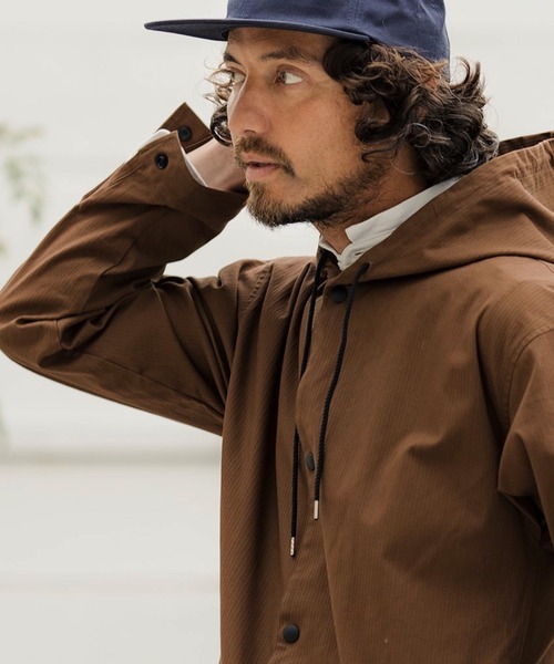 CAMBIO(カンビオ)の「ms4703-Herringbone Hooded Long Sleeve Dot Button Shirts シャツ(シャツ/ブラウス・メンズ・ブラウン/ブラック/キナリ/オリーブ・S/M/L)」の6枚目の写真