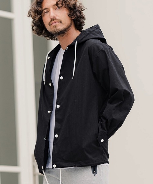 CAMBIO(カンビオ)の「ms4703-Herringbone Hooded Long Sleeve Dot Button Shirts シャツ(シャツ/ブラウス・メンズ・ブラウン/ブラック/キナリ/オリーブ・S/M/L)」の13枚目の写真
