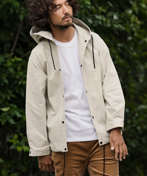 CAMBIO(カンビオ)の「ms4703-Herringbone Hooded Long Sleeve Dot Button Shirts シャツ(シャツ/ブラウス・メンズ・ブラウン/ブラック/キナリ/オリーブ・S/M/L)」の16枚目の写真