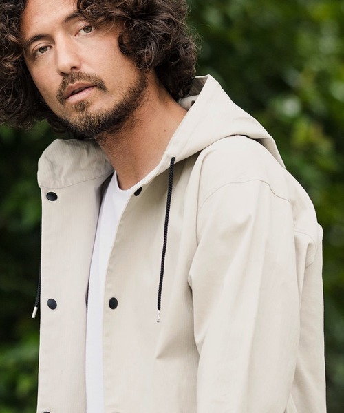 CAMBIO(カンビオ)の「ms4703-Herringbone Hooded Long Sleeve Dot Button Shirts シャツ(シャツ/ブラウス・メンズ・ブラウン/ブラック/キナリ/オリーブ・S/M/L)」の17枚目の写真