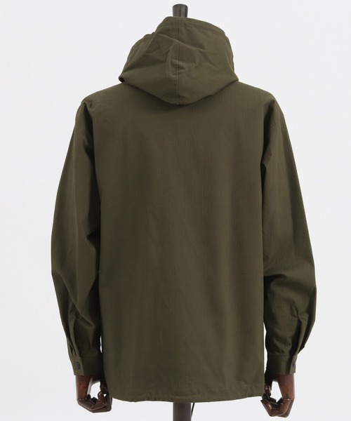 CAMBIO(カンビオ)の「ms4703-Herringbone Hooded Long Sleeve Dot Button Shirts シャツ(シャツ/ブラウス・メンズ・ブラウン/ブラック/キナリ/オリーブ・S/M/L)」の20枚目の写真