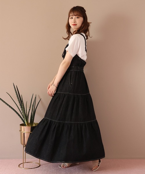 セール】ティアードジャンパースカート（ジャンパースカート）｜one