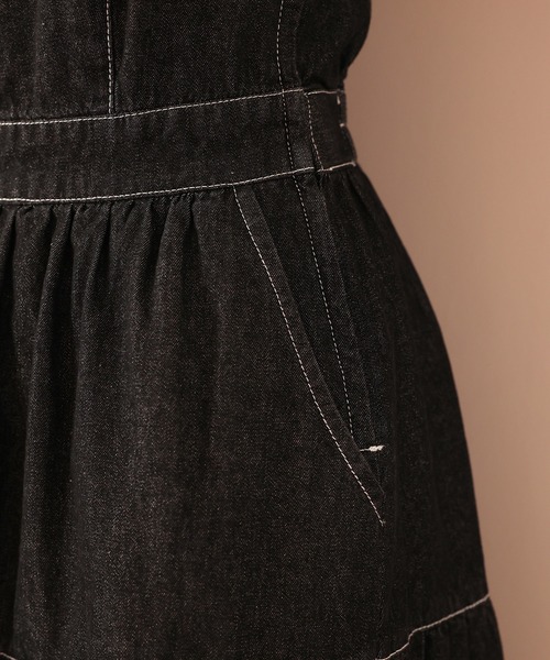one after another NICE CLAUP（ワンアフターアナザーナイスクラップ）の「ティアードジャンパースカート（ジャンパースカート・レディース・ベージュ/ブラック/ネイビー・FREE）」の17枚目の写真