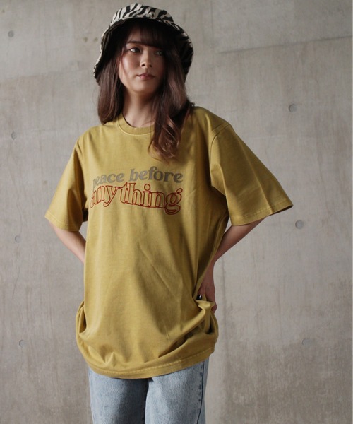 one way（ワンウェイ）の「【oneway Jeans】ピグメント刺繍Tシャツ（Tシャツ/カットソー・レディース・ホワイト/ライトブルー/ブラック/ライトブラウン/ライトイエロー・FREE）」の5枚目の写真