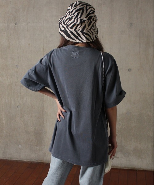 one way（ワンウェイ）の「【oneway Jeans】ピグメント刺繍Tシャツ（Tシャツ/カットソー・レディース・ホワイト/ライトブルー/ブラック/ライトブラウン/ライトイエロー・FREE）」の9枚目の写真