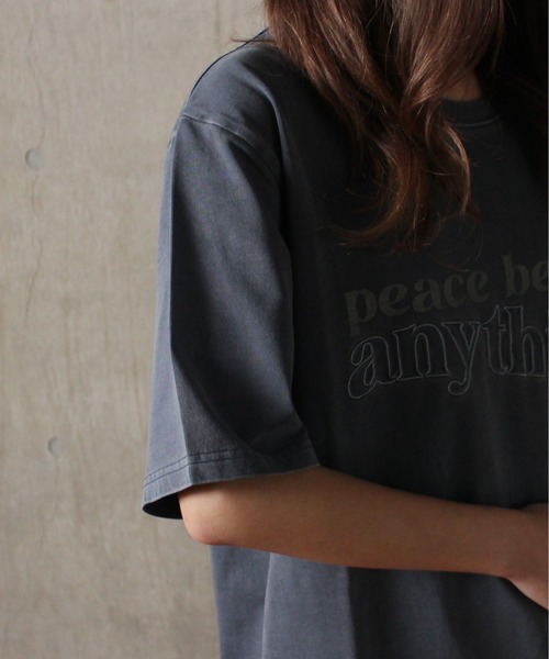 one way（ワンウェイ）の「【oneway Jeans】ピグメント刺繍Tシャツ（Tシャツ/カットソー・レディース・ホワイト/ライトブルー/ブラック/ライトブラウン/ライトイエロー・FREE）」の14枚目の写真