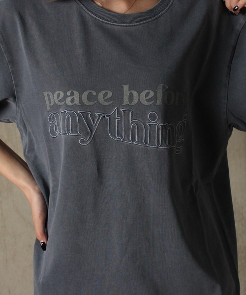one way（ワンウェイ）の「【oneway Jeans】ピグメント刺繍Tシャツ（Tシャツ/カットソー・レディース・ホワイト/ライトブルー/ブラック/ライトブラウン/ライトイエロー・FREE）」の7枚目の写真