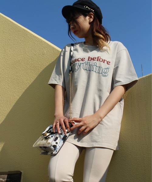 one way（ワンウェイ）の「【oneway Jeans】ピグメント刺繍Tシャツ（Tシャツ/カットソー・レディース・ホワイト/ライトブルー/ブラック/ライトブラウン/ライトイエロー・FREE）」の18枚目の写真
