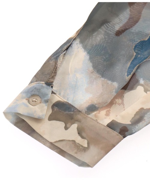 ANAP（アナップ）の「ニュアンスパターンオーバーサイズシャツ（シャツ/ブラウス・レディース・ベージュ/グリーン・FREE）」の9枚目の写真