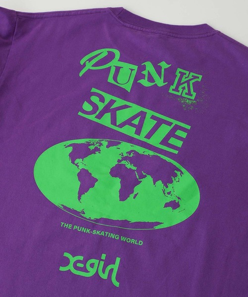 X-girl（エックスガール）の「T.P.S.W L/S TEE（Tシャツ/カットソー・レディース・パープル/ブラック/ホワイト・L/M/XL/S）」の11枚目の写真