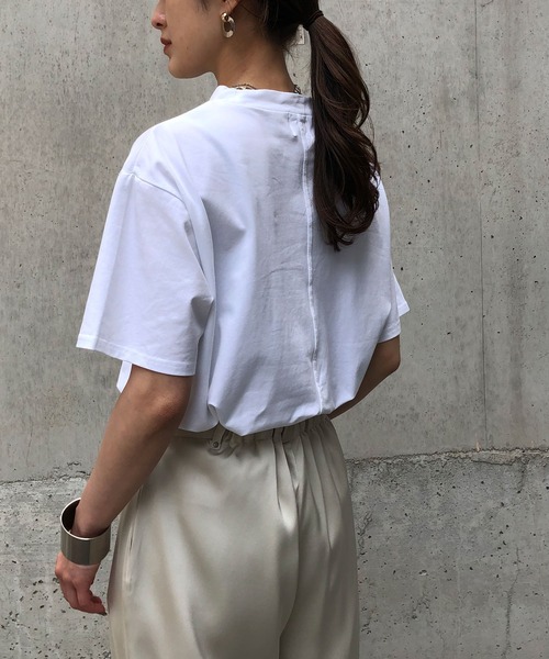 &g'aime(アンジェム)の「【&g'aime】ロゴプリントTシャツ(Tシャツ/カットソー・レディース・ホワイト/チャコールグレー/ブラック/カーキ・FREE)」の10枚目の写真