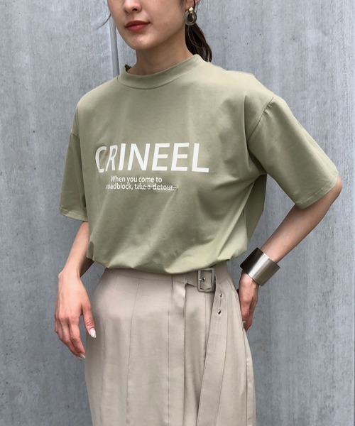 &g'aime(アンジェム)の「【&g'aime】ロゴプリントTシャツ(Tシャツ/カットソー・レディース・ホワイト/チャコールグレー/ブラック/カーキ・FREE)」の18枚目の写真