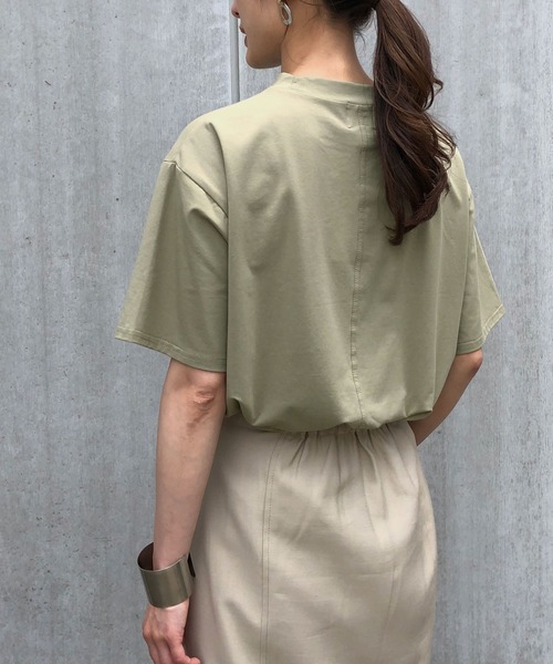 &g'aime(アンジェム)の「【&g'aime】ロゴプリントTシャツ(Tシャツ/カットソー・レディース・ホワイト/チャコールグレー/ブラック/カーキ・FREE)」の20枚目の写真