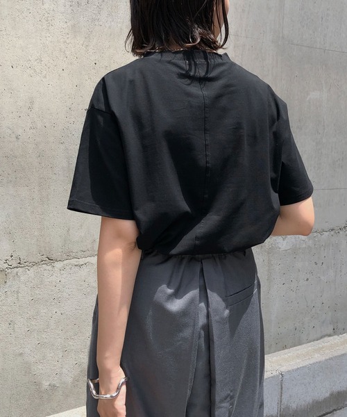 &g'aime(アンジェム)の「【&g'aime】ロゴプリントTシャツ(Tシャツ/カットソー・レディース・ホワイト/チャコールグレー/ブラック/カーキ・FREE)」の15枚目の写真