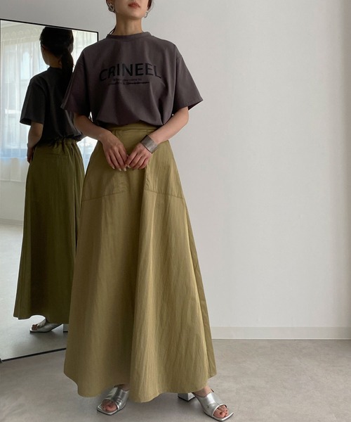 &g'aime(アンジェム)の「【&g'aime】ロゴプリントTシャツ(Tシャツ/カットソー・レディース・ホワイト/チャコールグレー/ブラック/カーキ・FREE)」の21枚目の写真