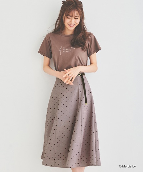 レッセパッセ♡新品ビキニ♡スカート付き LAISSE PASSE/レッセパッセ]フラワープリントレースナロースカート