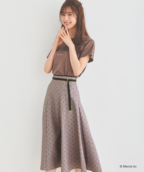 LAISSE PASSE（レッセパッセ）の「ドットプリントミディスカート