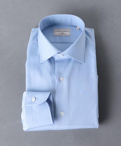 UNITED ARROWS（ユナイテッドアローズ）の「＜UNITED ARROWS＞ トーマスメイソン ブロード セミワイドカラー（シャツ/ブラウス・メンズ・ホワイト/ライトブルー・40cm/41cm/42cm/43cm/37cm/38cm/36cm/39cm）」の9枚目の写真