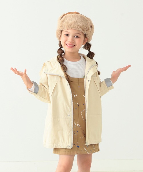 B:MING by BEAMS（ビーミングバイビームス）の「B:MING by BEAMS / マウンテン モッズ ブルゾン（100~140cm）（モッズコート・キッズ・オフホワイト/ブラック・100/110/120/130/140）」の3枚目の写真