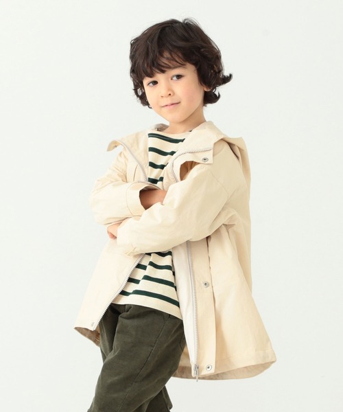 B:MING by BEAMS（ビーミングバイビームス）の「B:MING by BEAMS / マウンテン モッズ ブルゾン（100~140cm）（モッズコート・キッズ・オフホワイト/ブラック・100/110/120/130/140）」の5枚目の写真