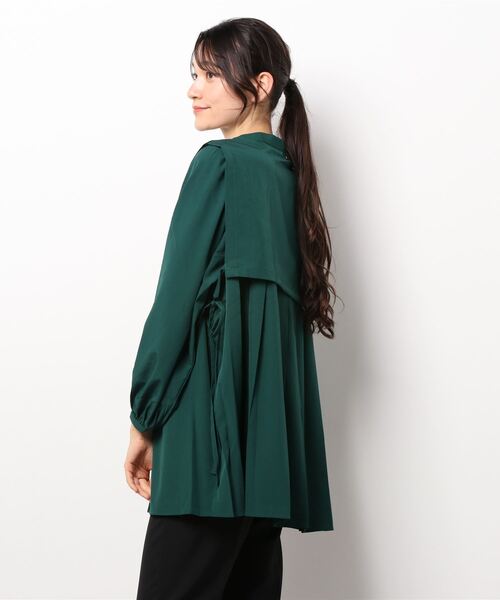 Birthday room（バースデイルーム）の「後ろプリーツチュニックブラウス（シャツ/ブラウス・レディース・オフホワイト/ブラック/グリーン・FREE）」の4枚目の写真