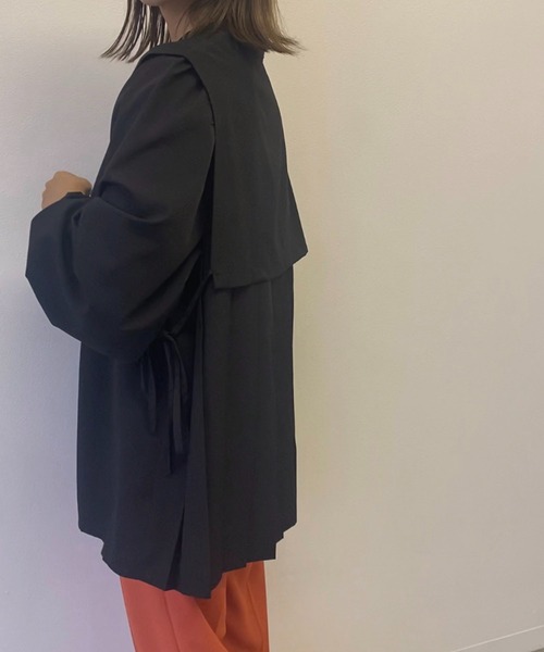 Birthday room（バースデイルーム）の「後ろプリーツチュニックブラウス（シャツ/ブラウス・レディース・オフホワイト/ブラック/グリーン・FREE）」の11枚目の写真