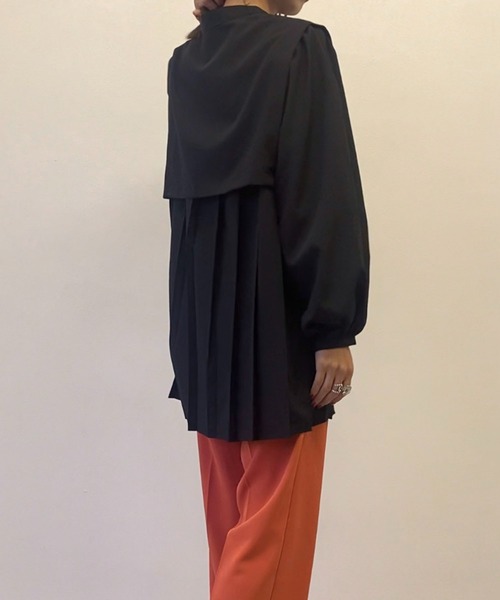 Birthday room（バースデイルーム）の「後ろプリーツチュニックブラウス（シャツ/ブラウス・レディース・オフホワイト/ブラック/グリーン・FREE）」の12枚目の写真