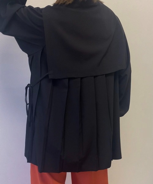 Birthday room（バースデイルーム）の「後ろプリーツチュニックブラウス（シャツ/ブラウス・レディース・オフホワイト/ブラック/グリーン・FREE）」の13枚目の写真