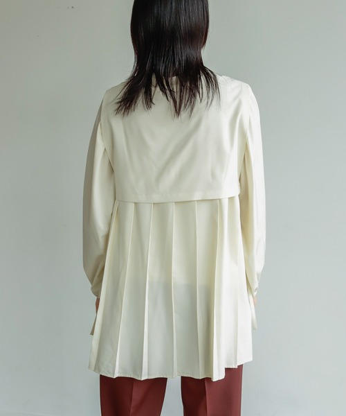 Birthday room（バースデイルーム）の「後ろプリーツチュニックブラウス（シャツ/ブラウス・レディース・オフホワイト/ブラック/グリーン・FREE）」の15枚目の写真