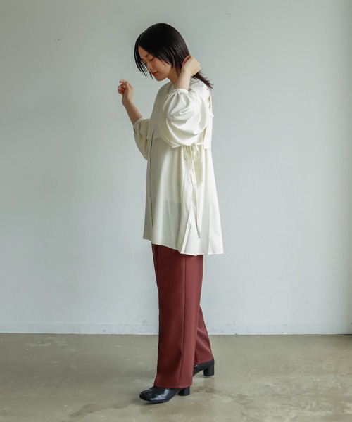 Birthday room（バースデイルーム）の「後ろプリーツチュニックブラウス（シャツ/ブラウス・レディース・オフホワイト/ブラック/グリーン・FREE）」の18枚目の写真