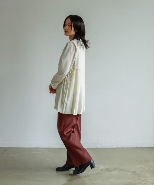 Birthday room（バースデイルーム）の「後ろプリーツチュニックブラウス（シャツ/ブラウス・レディース・オフホワイト/ブラック/グリーン・FREE）」の21枚目の写真