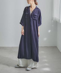 Fashion Letter | とろみレーヨンロングシャツワンピース(シャツワンピース)