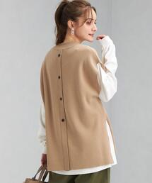 green label relaxing | C/W スムース ハイネック ニット ベスト -ウォッシャブル-(ベスト)