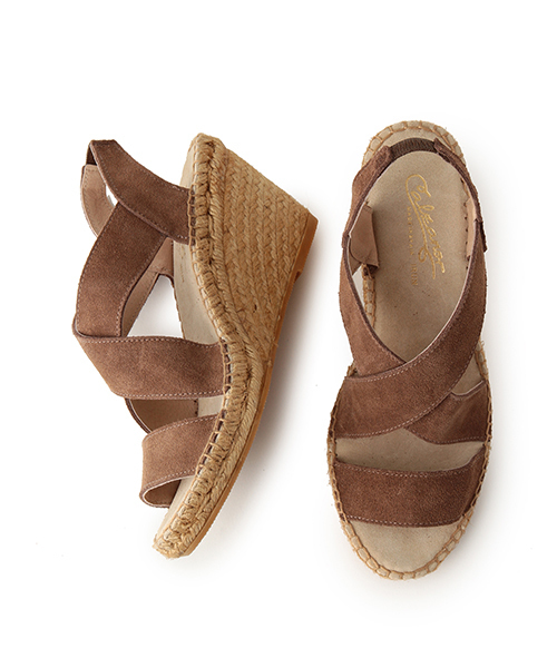 Ray BEAMS（レイビームス）の「CALZANOR / クロスベルト ジュート サンダル（サンダル・レディース・ブラック/グレイッシュベージュ・39/35/38/36/37）」の2枚目の写真