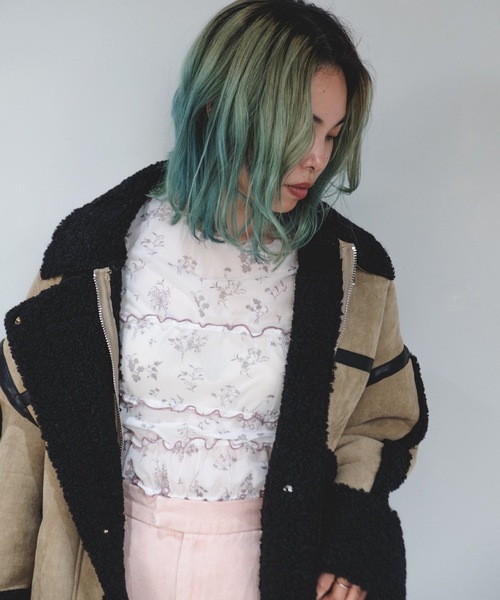 SANSeLF（サンセルフ）の「【SANSeLF】see through mellow tops sanw21a023（Tシャツ/カットソー・レディース・ブラウン/ピンク・FREE）」の3枚目の写真