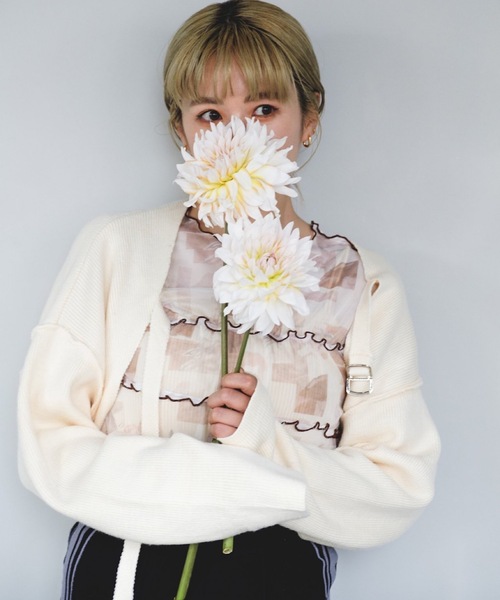 SANSeLF（サンセルフ）の「【SANSeLF】see through mellow tops sanw21a023（Tシャツ/カットソー・レディース・ブラウン/ピンク・FREE）」の18枚目の写真