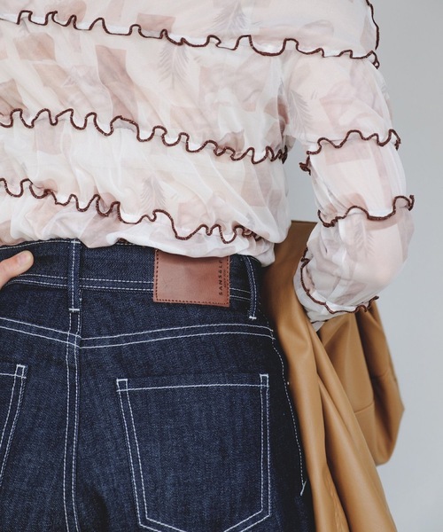 SANSeLF（サンセルフ）の「【SANSeLF】see through mellow tops sanw21a023（Tシャツ/カットソー・レディース・ブラウン/ピンク・FREE）」の19枚目の写真