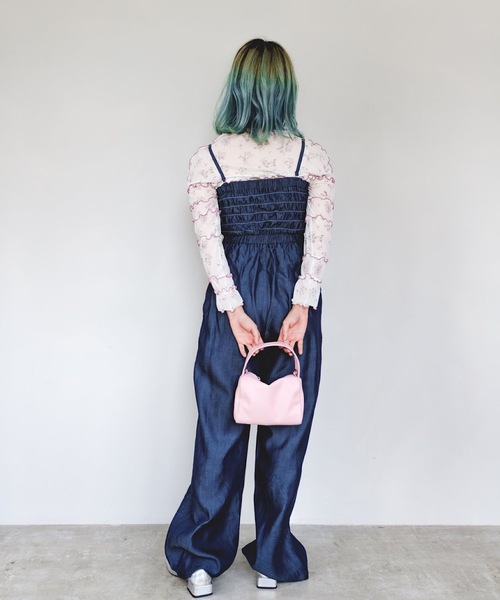 SANSeLF（サンセルフ）の「【SANSeLF】see through mellow tops sanw21a023（Tシャツ/カットソー・レディース・ブラウン/ピンク・FREE）」の11枚目の写真