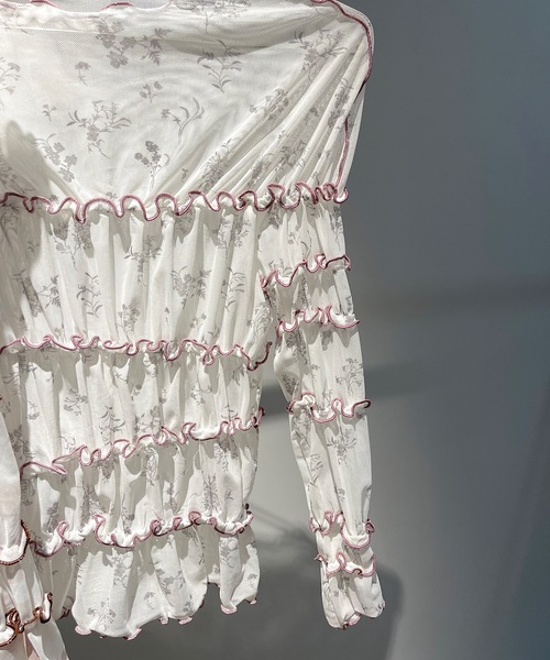 SANSeLF（サンセルフ）の「【SANSeLF】see through mellow tops sanw21a023（Tシャツ/カットソー・レディース・ブラウン/ピンク・FREE）」の12枚目の写真