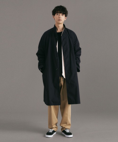 DELUXE(デラックス)の「D65- INKFISH(ノーカラーコート・メンズ・ブラック/オリーブ・S/M/L)」の14枚目の写真
