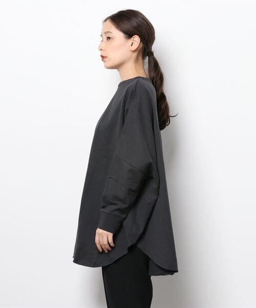 Grand PARK（グランドパーク）の「ミニ裏毛ポンチョプルオーバー（スウェット・レディース・ホワイト/ベージュ/チャコールグレー・FREE）」の4枚目の写真