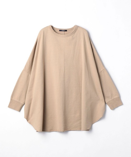 Grand PARK（グランドパーク）の「ミニ裏毛ポンチョプルオーバー（スウェット・レディース・ホワイト/ベージュ/チャコールグレー・FREE）」の3枚目の写真