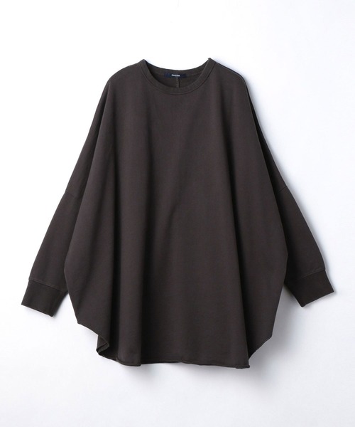 Grand PARK（グランドパーク）の「ミニ裏毛ポンチョプルオーバー（スウェット・レディース・ホワイト/ベージュ/チャコールグレー・FREE）」の2枚目の写真