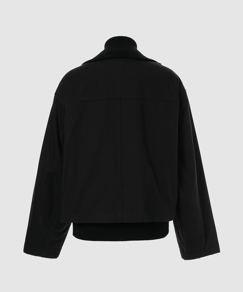 LEMAIRE(ルメール)の「DOUBLE BLOUSON WITH RIBS(ブルゾン・レディース・ブラック/ホワイト系その他・36/34)」の3枚目の写真